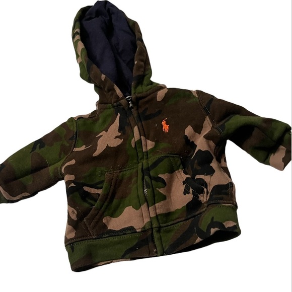 Polo Ralph Lauren Baby Camo Hoodie Sz 3M Jacket - Picture 2 of 5